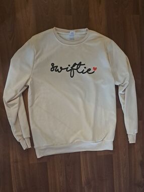 Swiftie Script Crewneck Sweatshirt - Cream